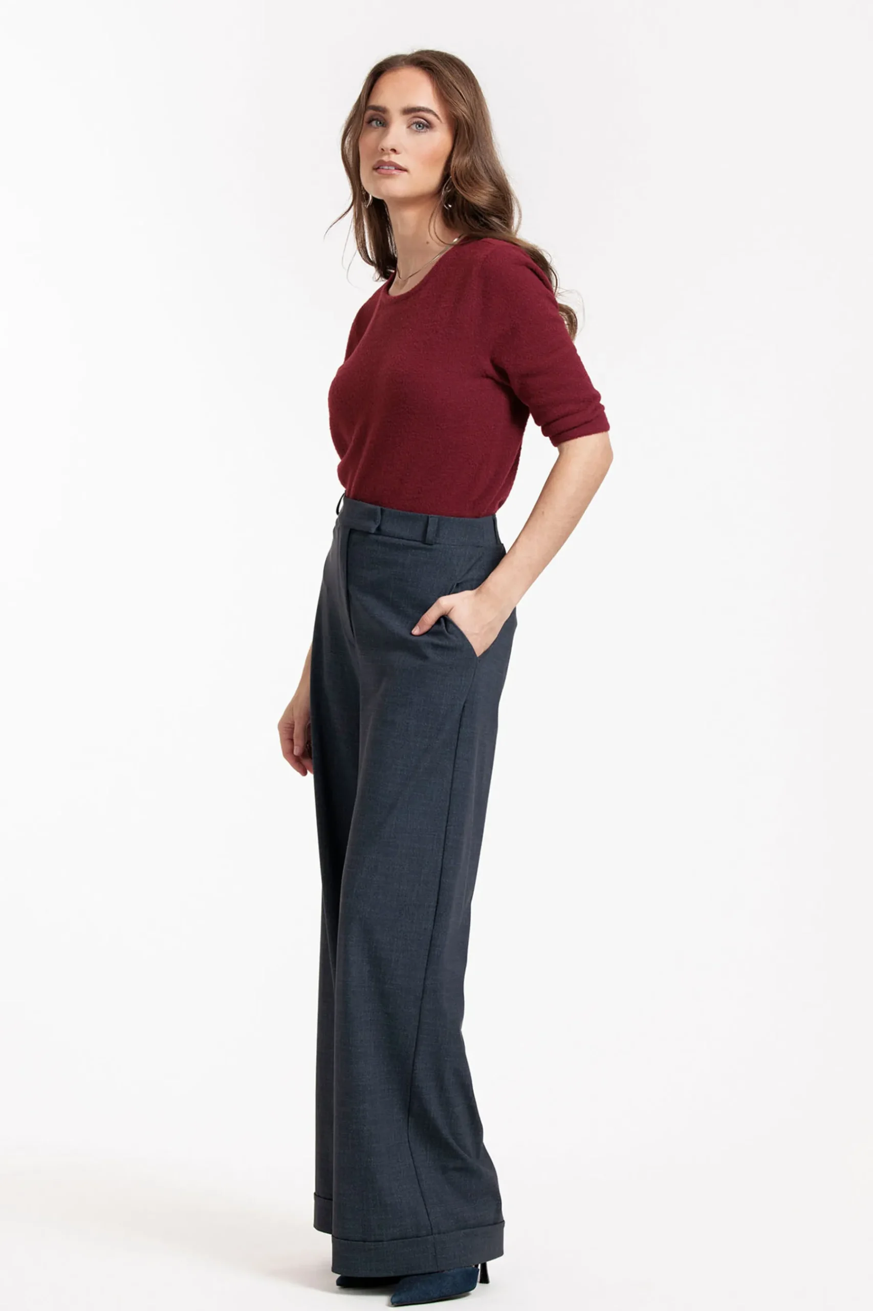 Ozzie woven look trousers -|Studio Anneloes Best