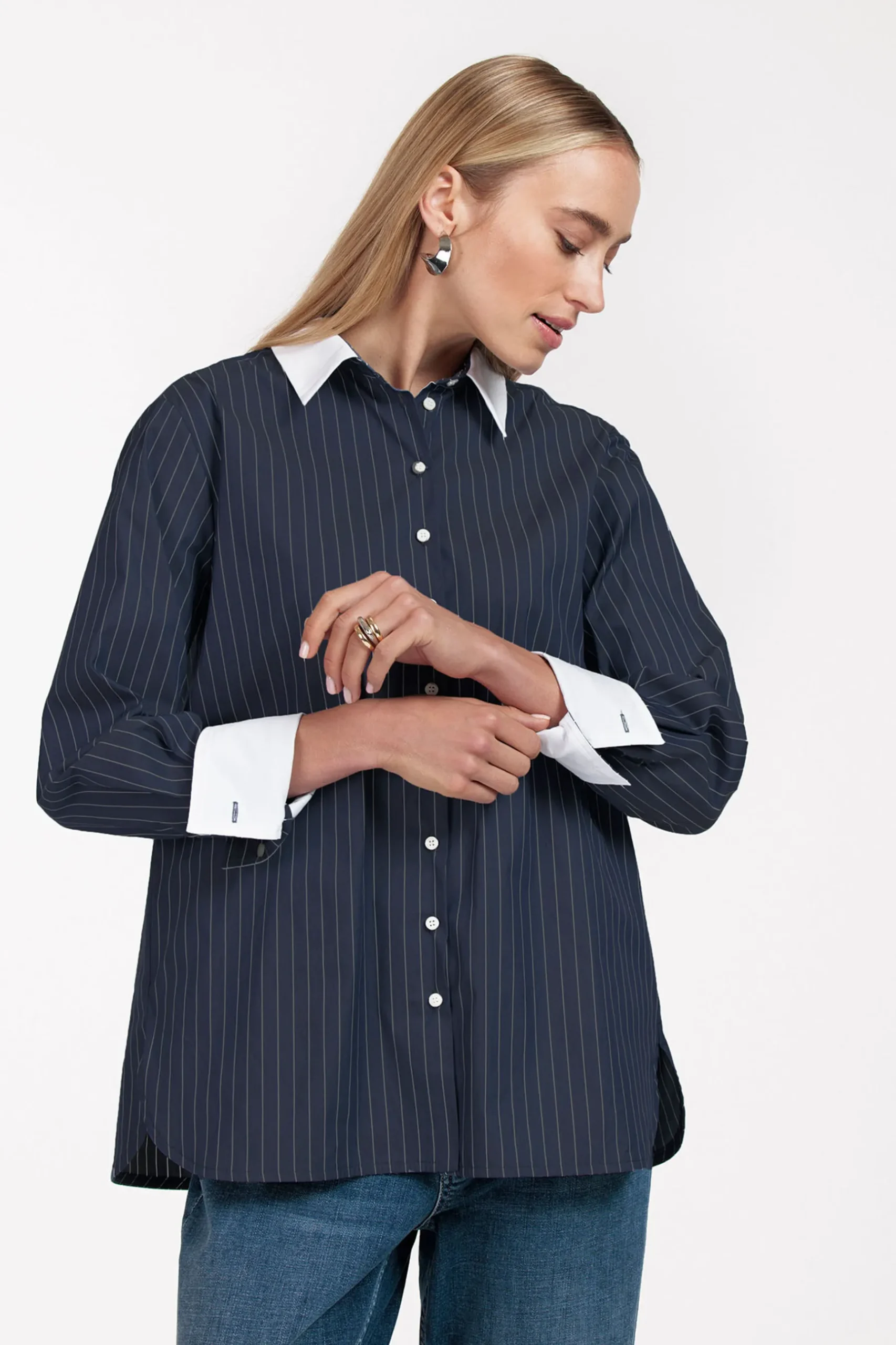Sammie poplin stripe blouse -|Studio Anneloes Fashion