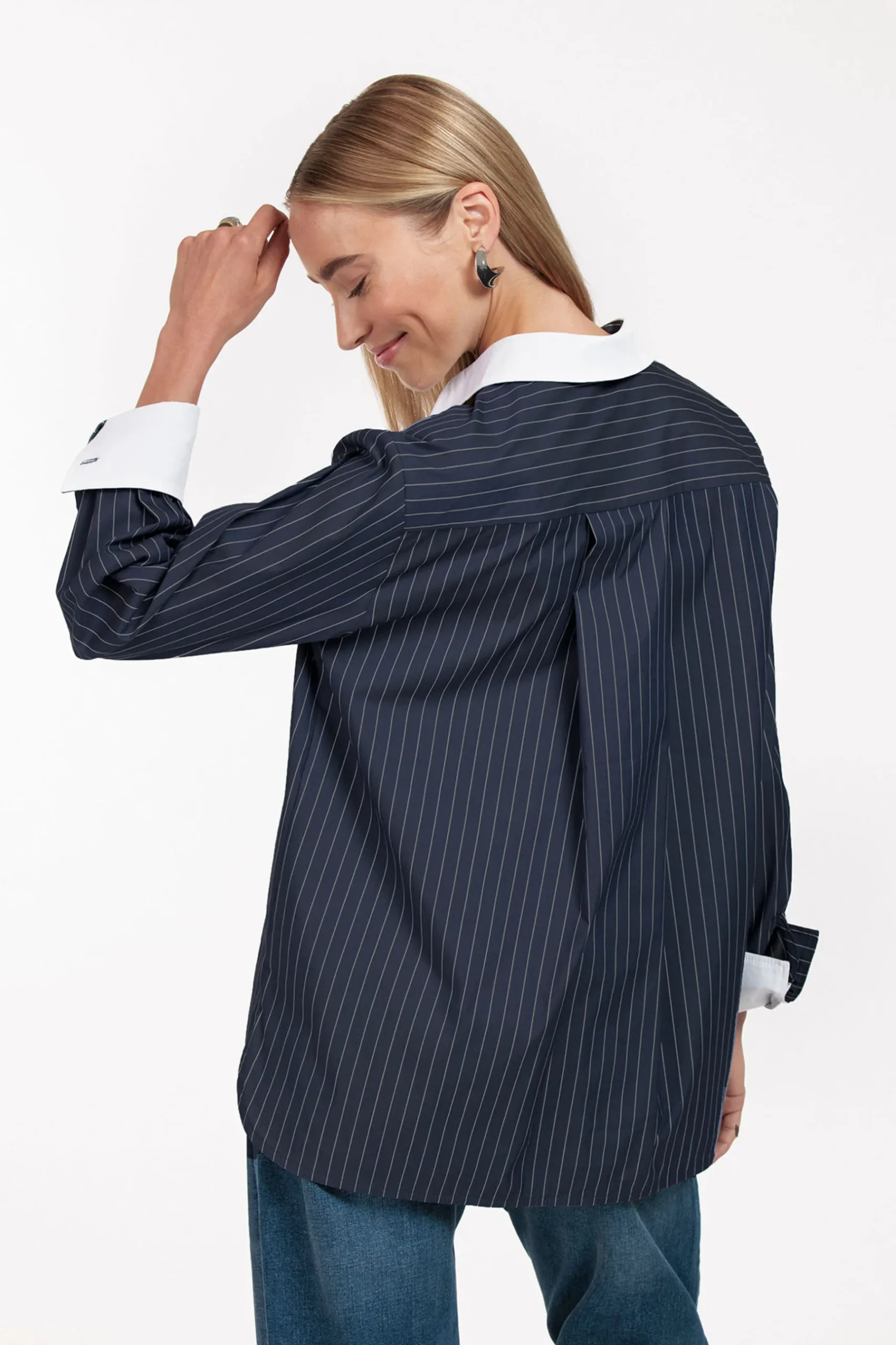 Sammie poplin stripe blouse -|Studio Anneloes Fashion