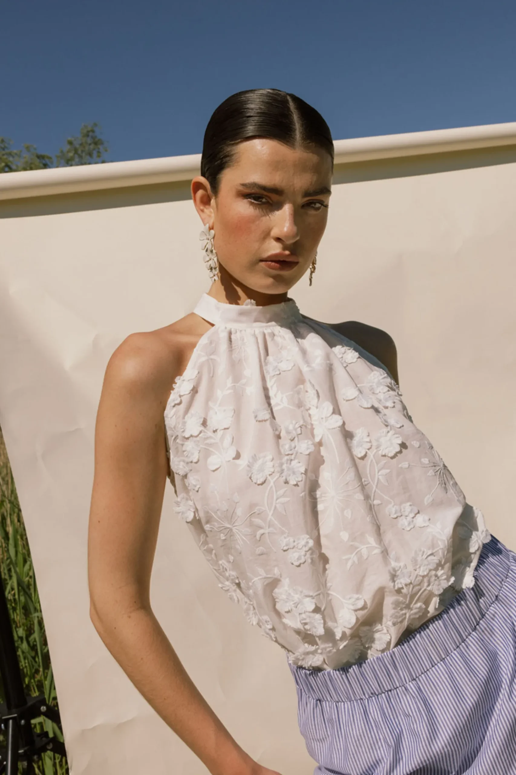 Sara fringe embroidery top -|Studio Anneloes Best