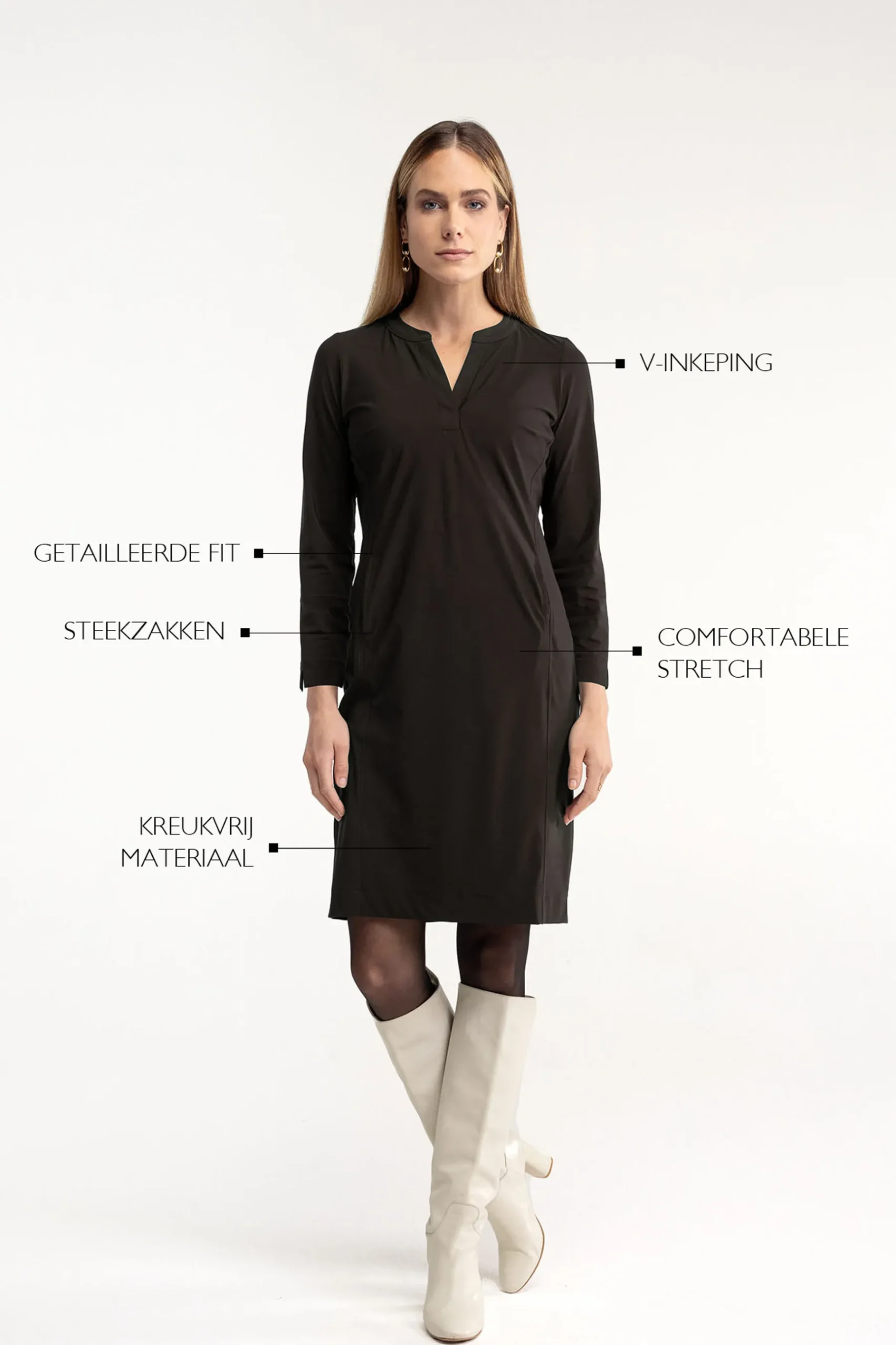 Simplicity long sleeve dress -|Studio Anneloes New