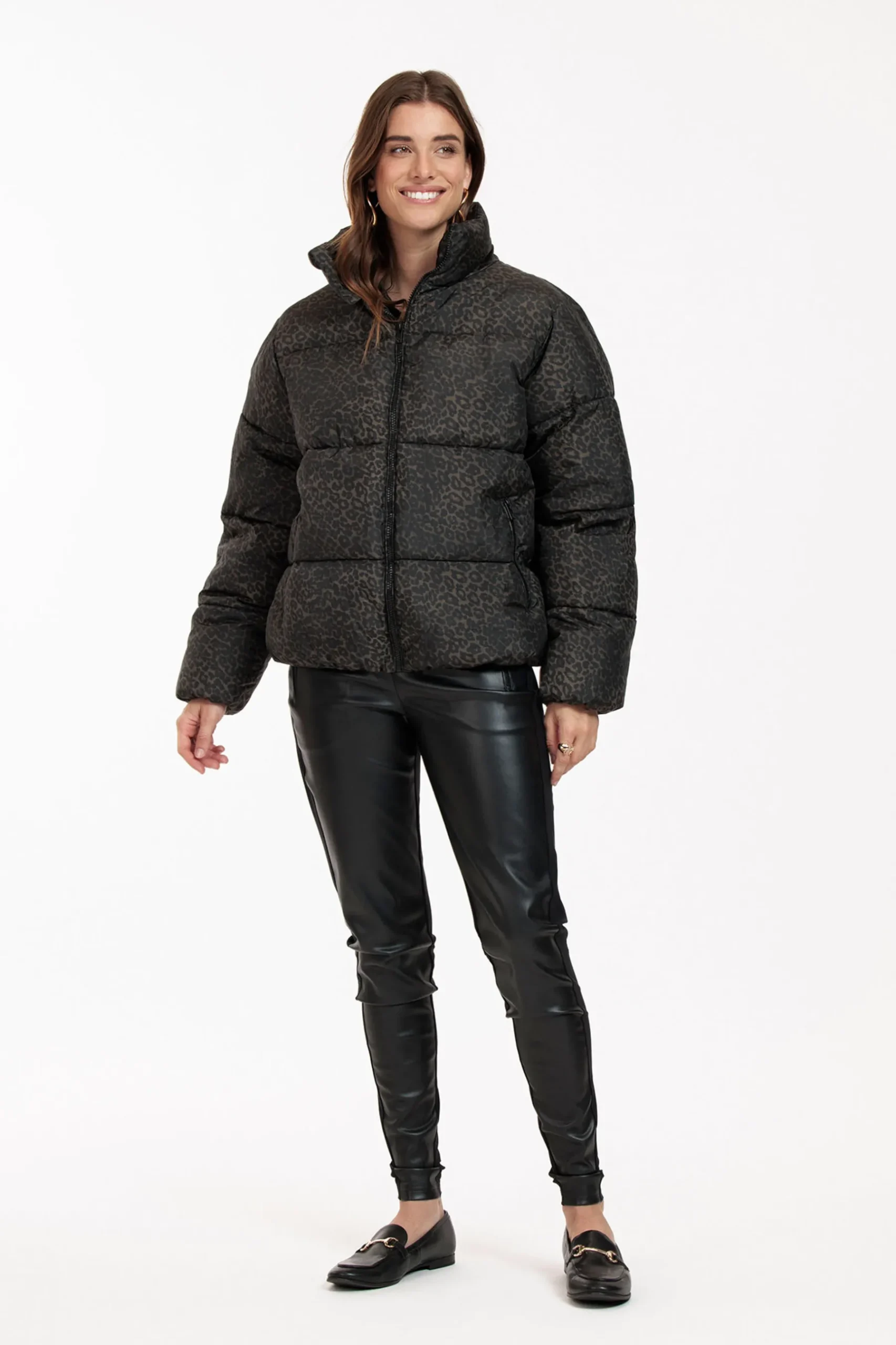 Tanner puffer leopard jacket -|Studio Anneloes Hot