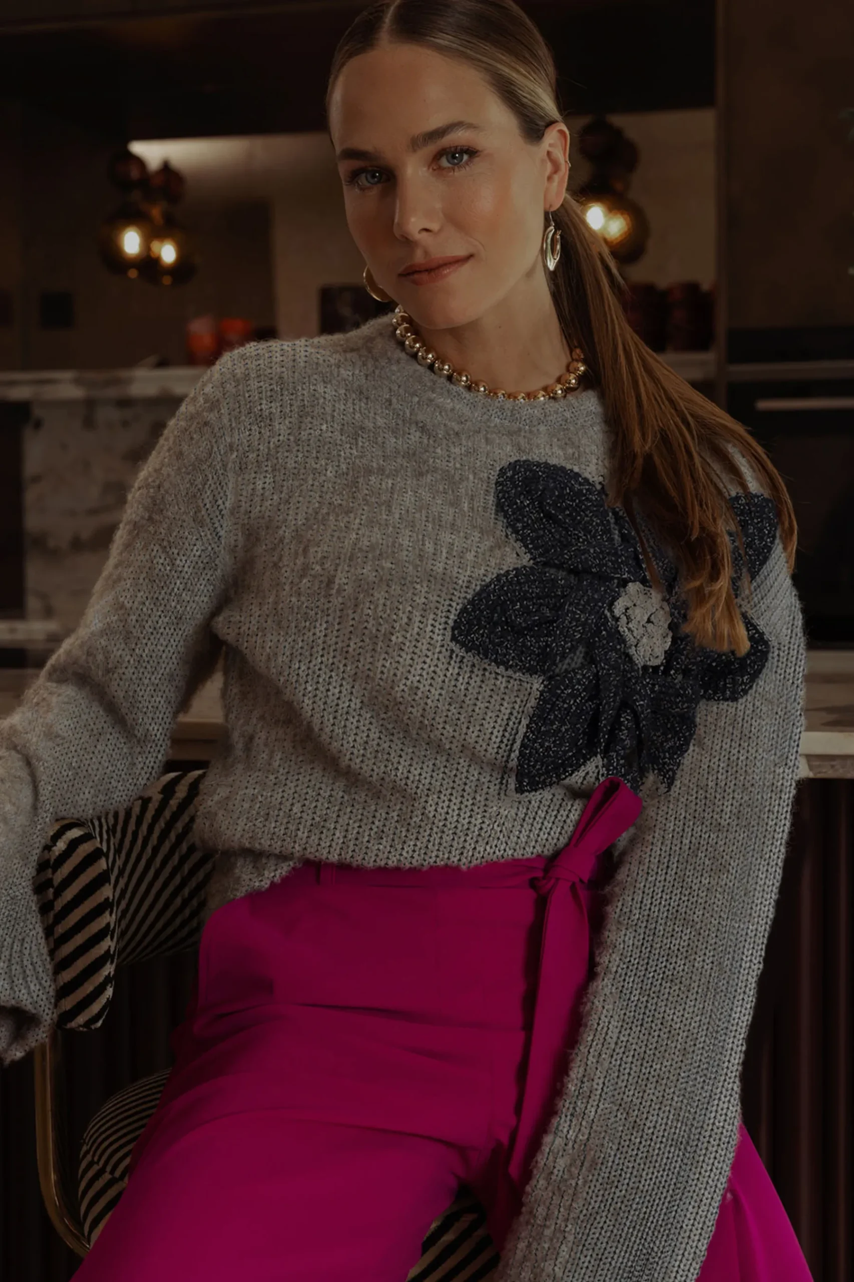 Valerie chunky flower pullover -|Studio Anneloes Best